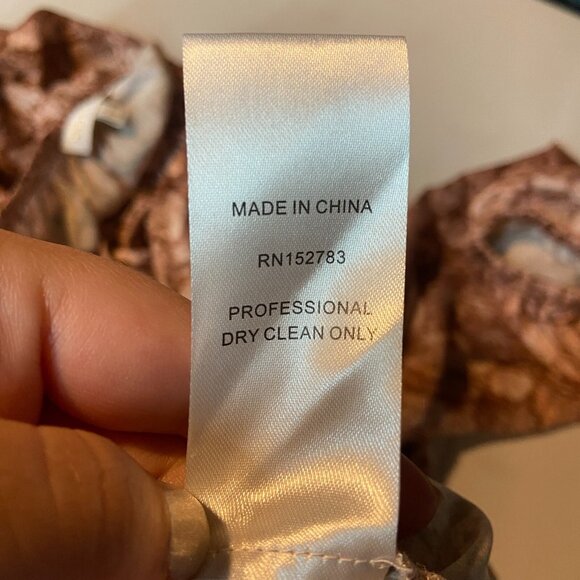 Anna Cate Women S Blouse Snakeskin Print Long Sleeve Oversized Keyhole Tie Neck - Picture 6 of 9